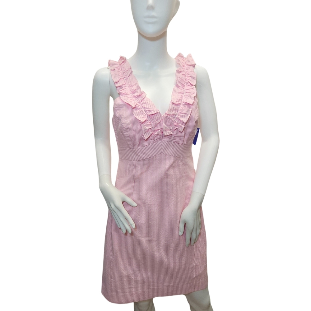 Lilly Pulitzer Seersucker Dress, Pink, 4